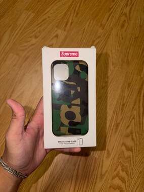 Supreme Camo iPhone Case Woodland Camo 11 Pro Case‼️SHIP FAST‼️OPEN NEVER USED
